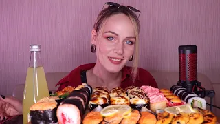 MUKBANG | Суши/роллы, мидии | Sushi/rolls, mussels не ASMR