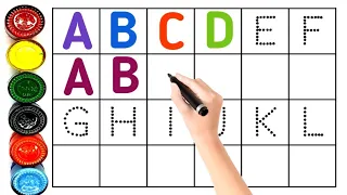 A to Z alphabet,collection for writing along dotted line for toddlers, ABC song,activity for kids,19