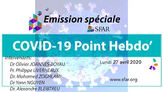 Point Hebdo Lundi 27 Avril 2020- SFAR