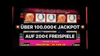 AUF 200€ Freispiele Lucky Ladys Charm💥100 000€ MEGA JACKPOT Novoline zocken Spielothek Spielhalle