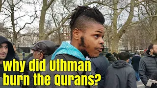 Speakers Corner - Johnno and a Muslim man talk about the Quran and Bible Manuscripts