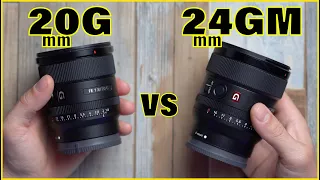 Sony 20mm f/1.8 G VS 24mm f/1.4 GM