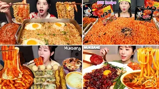 BEST ASMR MUKBANG. SPICY FOOD 198. BOKI, SSOYOUNG, GOODZZI, INAH EATS. ASMR EATING.