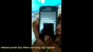 How to unlock pattern Samsung GT  5830i Galaxy Ace hard reset