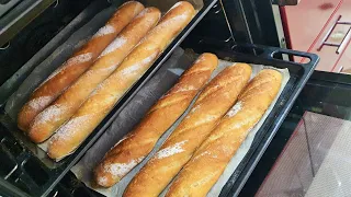 How to cook a real BAGUETTE in a regular OVEN? Baguette recipe