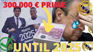 Mbappe New deal with PSG to stay, Bonus 300.000€, Salary 100 Millions €, Until 2025