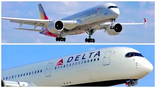 [4K 🎧 ATC INCLUDED] 2 AIRBUS A350-941 ARRIVALS AT LAX - PLANE SPOTTING - SEPTEMBER 2019