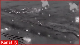 Ukrainian army ambushed Russians who tried to attack Zaporozhye at night - drone image