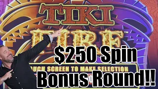 Tiki Fire -  $250 Bonus Round!  Lightning Link! Nice Jackpot!