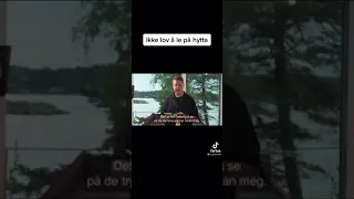 Ikke lov å le på hytta haha