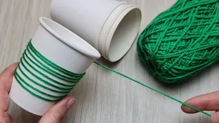 IT WAS VERY NICE, LOOK WHAT I DID WITH A PAPER CUP AND THREAD.