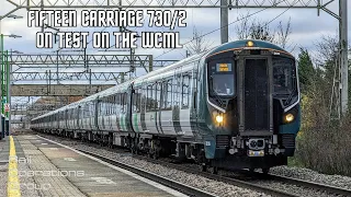 FIFTEEN carriage Class 730/2 on test on the WCML! 23/11/23