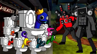 Titan Speakerman & Titan TV Man together VS Skibidi Toilet Rainbow Friends - Friday Night Funkin'