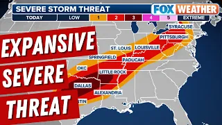 Severe Weather Threat Expands Along 1,600-Mile Stretch From Texas To New York; Tornadoes Possible