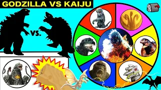 GODZILLA vs KAIJU Spinning Wheel Slime Game w/ Burning Godzilla & Kaiju Toys, Biollante +