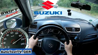 TOP SPEED Suzuki Swift Sport | AUTOBAHN | No limit | Vollgas | POV VIEW | AutoTestTV_GER
