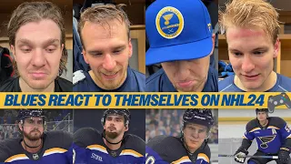 Blues players evaluate their NHL 24 character models