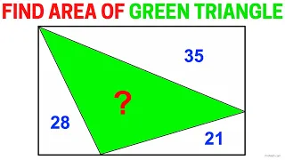 Find Area of the Shaded Triangle in a Rectangle | Important Geometry skills explained | Fun Olympiad