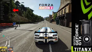 NVIDIA Performance Monitor Test Forza Horizon 4 Extreme settings 4K | TITAN XP | Ryzen 9 3950X OC