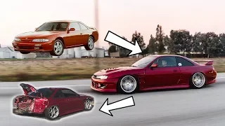 BUILDING and WRECKING my S14 240SX in 10 Minutes! *AMAZING TRANSFORMATION*