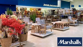 MARSHALLS FURNITURE ARMCHAIRS CHAIRS TABLES FALL HOME DECOR SHOP WITH ME SHOPPING STORE WALK THROUGH