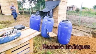 8. Construção da fossa séptica BIODIGESTORA.