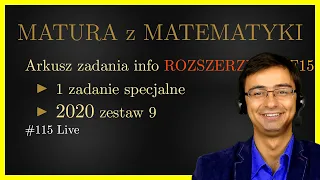 Matura z Matematyki Rozszerzenie 1 zad + zadania info 2020 zestaw 9