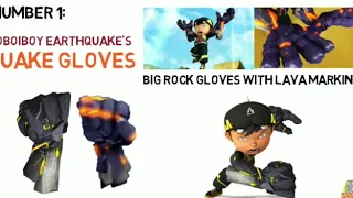 Boboiboy all weapons