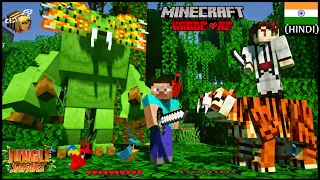I SURVIVED AND TAMED PARROT & FOUGHT IGUANA KING IN SAFARI WORLD in Minecraft EP-14|MINECRAFT(हिंदी)
