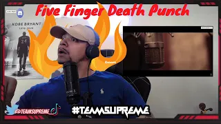 FIRST TIME HEARING FIVE FINGER DEATH PUNCH!!!! Five Finger Death Punch - Blue on Black REACTION