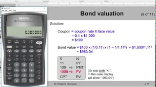 (3 of 16) Ch.7 - Calculating bond value (with annual coupons)