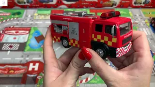 Toys Learning Name and Sounds Police cars, Fire Truck Toy - Polizeiautos, Feuerwehrauto Spielzeug