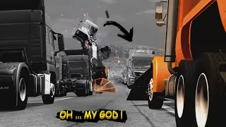 BeamNG Drive - A car that destroyed 6 trucks alone - Death match