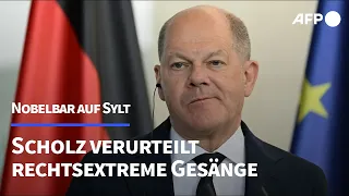Scholz nennt rechtsextremistische Gesänge in Nobelbar auf Sylt "eklig" | AFP