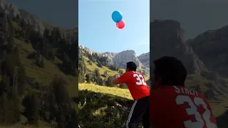 Wingsuit between balloons and persons head at 120mph