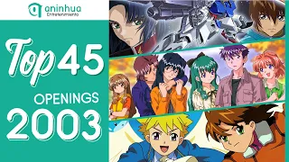 Top 45 Anime & Aenimeisyeon Openings 2003