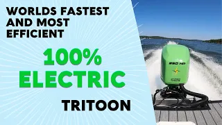 This is a sneak peak of the fastest and most efficient 100% ELECTRIC tritoon in the world.