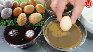 How to dye Easter eggs - Coffee and red wine