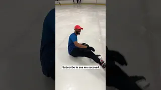 Figure Skating on Hockey Skates 🚨😱 #iceskating #figureskating #freestyle #skating #shorts