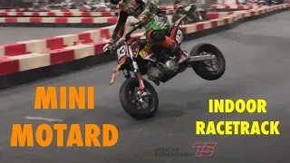 Minimotard Indoor Karting Moscow. Winter training