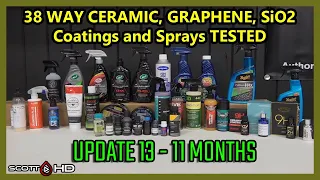 38 WAY CERAMIC COATINGS  Longevity Test - $9 to $1500 coatings & sealants - UPDATE 13 - 11 MONTHS