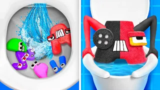 DON'T FLUSH, IT'S Alphabet Lore😢 *Cool Crafts And DIY Gadgets From Alphabet Lore and Digital Circus*
