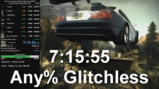 NFS Most Wanted Speedrun - any% glitchless 7:15:55