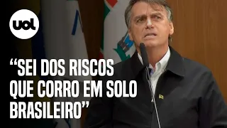 Bolsonaro diz que corre 'riscos' em solo brasileiro durante discurso na Alego
