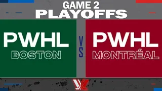 PWHL Playoffs - Semi-Finals: Boston vs. Montreal - Game 2 Highlights