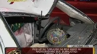 24 Oras: Pick-up na tumulong sa mga sakay ng nadisgrasyang bus, bumaligtad; 1 patay, 15 sugatan