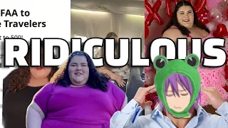 Fat Woman Demands Free Seats on Airplane