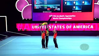 United States (USA) - 2022 Acrobatic Worlds, Baku (AZE) - Dynamic Qualification  Men's Group