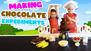 Ultimate Chocolate Fountain Challenge For Kids with Amy and Dany, Chocolate fondue