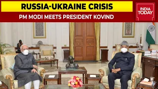 Prime Minister Narendra Modi Meets President Ram Nath Kovind On Russia-Ukraine Crisis